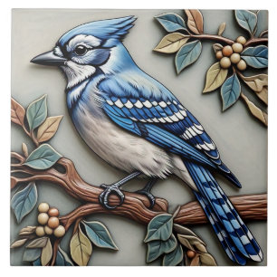 Blue Jay - Kunst en ambachten Keramische Tegel Tegeltje