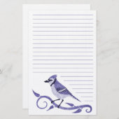 Blue Jay Lined Stationery Briefpapier (Voorkant / Achterkant)