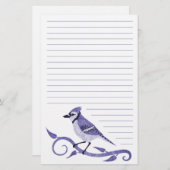 Blue Jay Lined Stationery Briefpapier (Voorkant / Achterkant)