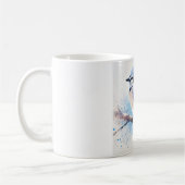 Blue Jay op Branch Art Koffiemok (Links)