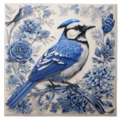 Blue Jay op Branch Tegeltje (Voorkant)