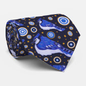 Blue Jay Pattern Stropdas (Opgerold)