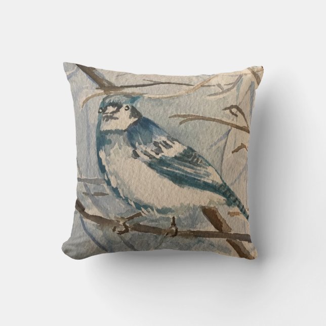 Blue Jay Pillow Kussen (Voorkant)