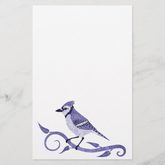 Blue Jay Plain Stationery Briefpapier (Voorkant)