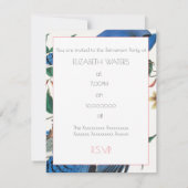 BLUE JAY RETRAITE PARTI INVITATION PLAT CARTE (Dos)