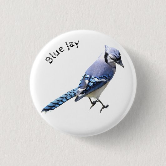 Blue Jay Ronde Button 3,2 Cm (Voorkant)