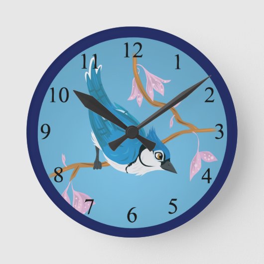 Blue Jay Ronde Klok (Voorkant)