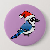 Blue Jay Santa Ronde Button 4,0 Cm (Voorkant)