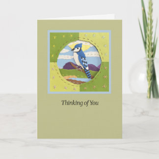 Blue Jay "Thinking of You" Kunstkaart Kaart