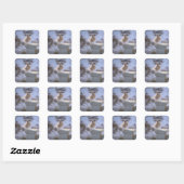 Blue Jay Vierkante Sticker (Vel)