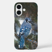 Blue Jay Vogelspotten Vogelschildering Custom Name Case-Mate iPhone Case (Achterkant)