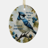 Blue jays gepersonaliseerd gedenkteken Ornament (Rechts)