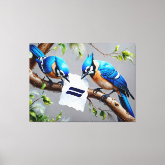Blue Jays overweegt Canvas Afdruk