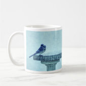 Blue Jays Winter Nourriture Painterly Café Mug (Gauche)