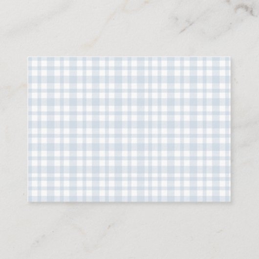 Blue Jean Baby Baby Shower Enclosure Card Informatiekaartje (Achterkant)