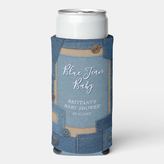 Blue Jean Baby Denim Baby Shower (Seltzer Voorkant)