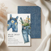 Blue Jean Baby Denim Baby shower Kaart