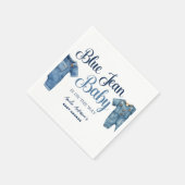 Blue Jean Baby Denim Boy Baby shower Papier Servet (Hoek)