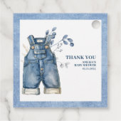Blue jean baby Denim Country Baby shower Bedankjes Labels (Achterkant)