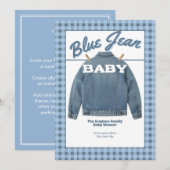 Blue Jean Baby - Denim Shower Custom Invitation (Devant / Derrière)