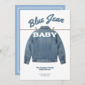 Blue Jean Baby - Denim Shower Custom Invitation (Devant / Derrière)