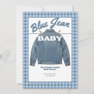 Blue Jean Baby - Denim Shower Custom Invitation Kaart