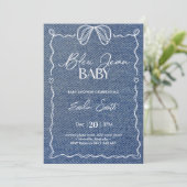 Blue Jean Baby Denim Shower  Kaart (Staand voorkant)