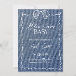 Blue Jean Baby Denim Shower Kaart