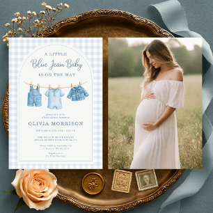 Blue Jean Baby Foto Baby Borrel Kaart