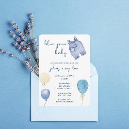 Blue Jean Baby | Modern Baby shower | Ballonnen Kaart