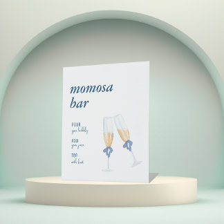 Blue Jean Baby | Mom-osa Bar Sign | tafelblad Reclamebord Met Voetstuk