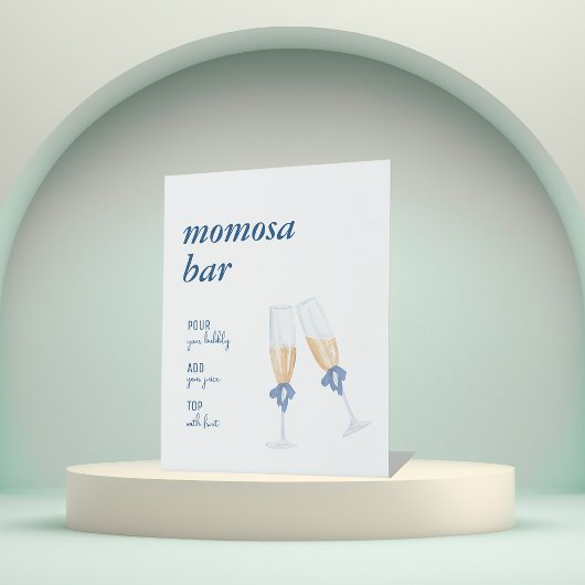 Blue Jean Baby | Mom-osa Bar Sign | tafelblad Reclamebord Met Voetstuk