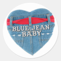 Blue Jean Baby ronde Sticker