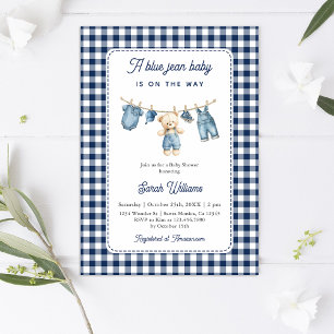 Blue Jean Baby shower Boy Kaart