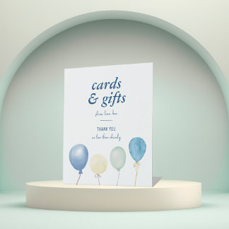 Blue Jean Baby shower | Denim Kaarten & Geschenken Reclamebord Met Voetstuk