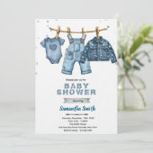 Blue jean baby shower invitation (Debout devant)