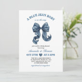 Blue Jean Baby Shower Invitation (Debout devant)