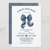 Blue Jean Baby Shower Invitation (Devant / Derrière)