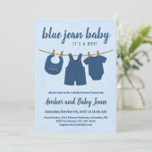 Blue Jean Baby shower Invitation (Debout devant)