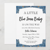 blue jean baby shower invitations (Devant / Derrière)