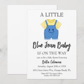 blue jean baby shower invitations (Devant / Derrière)