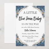 blue jean baby shower invitations (Devant / Derrière)