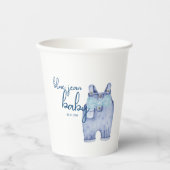 Blue Jean Baby shower servies | Denim Overalls Papieren Bekers (Voorkant)