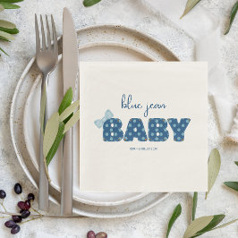 Blue Jean Baby shower servies | denimparty Servet