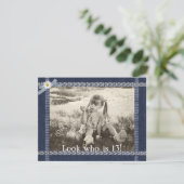Blue Jean Birthday Invite Kaart (Staand voorkant)