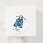 Blue Jean Boy Western Baby shower Bedankt Bedankjes Labels (In situ)