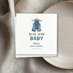 Blue Jean Boy Western Baby shower Servet