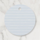 Blue Jean Denim Baby shower Bedankjes Labels (Achterkant)