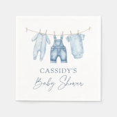 Blue Jean Denim Baby shower Servet (Voorkant)