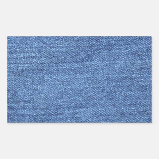 Blue Jean Denim Background Rechthoekige Sticker (Voorkant)